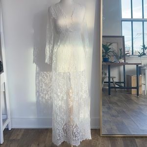 maternity/boudoir see through lace dress